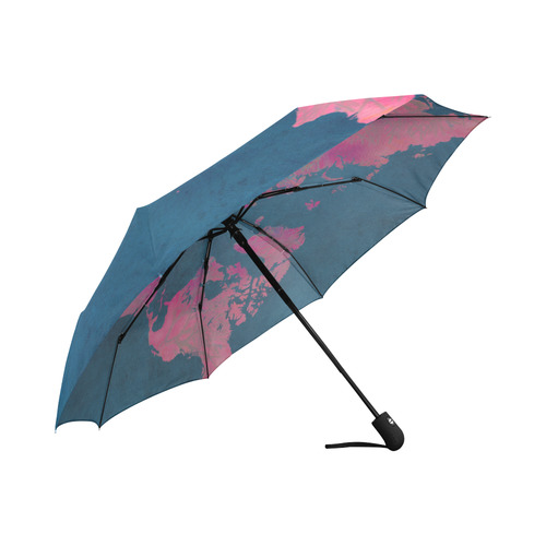 map of the world Auto-Foldable Umbrella (Model U04)