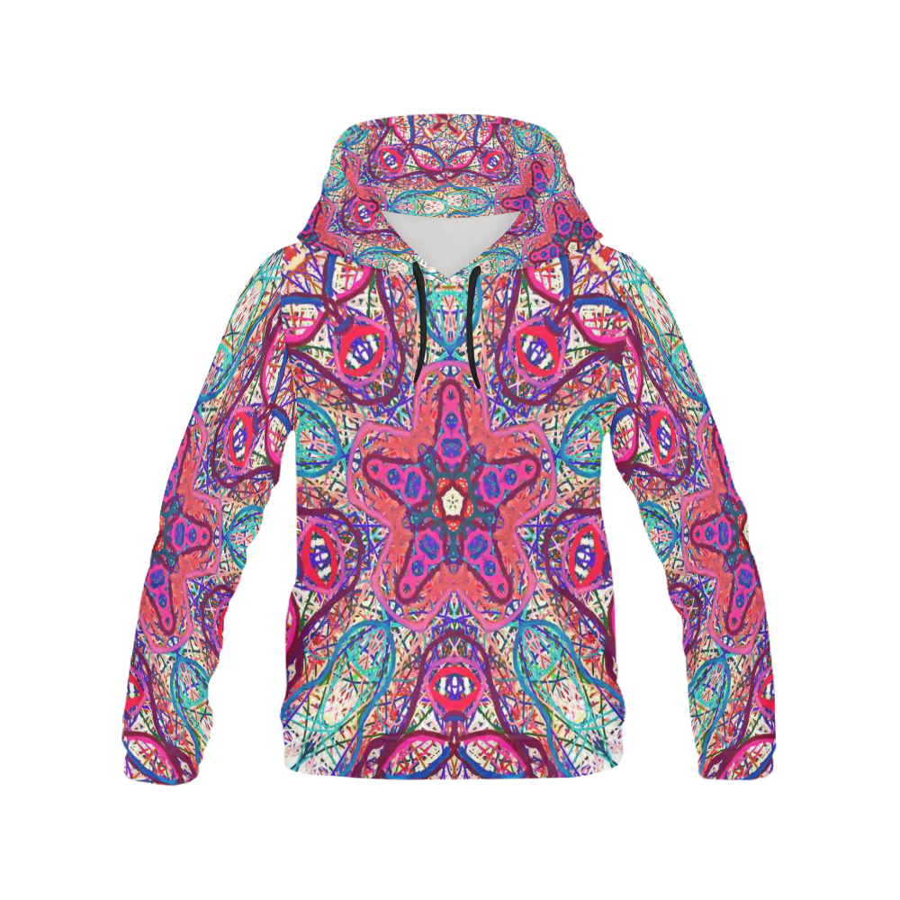 Thleudron Women's Mermaids All Over Print Hoodie for Women (USA Size) (Model H13)