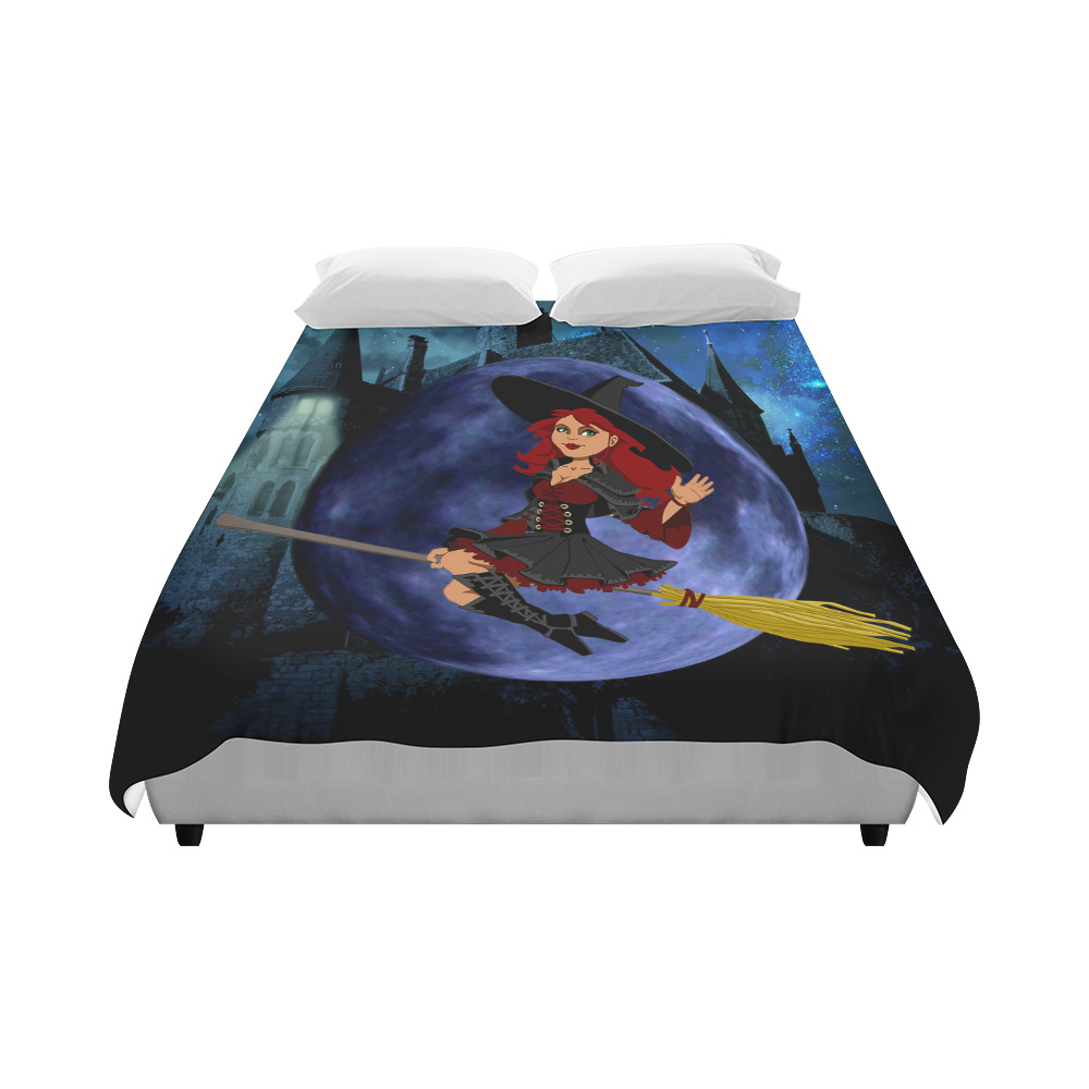 Witch and Blue Moon Duvet Cover 86"x70" ( All-over-print)