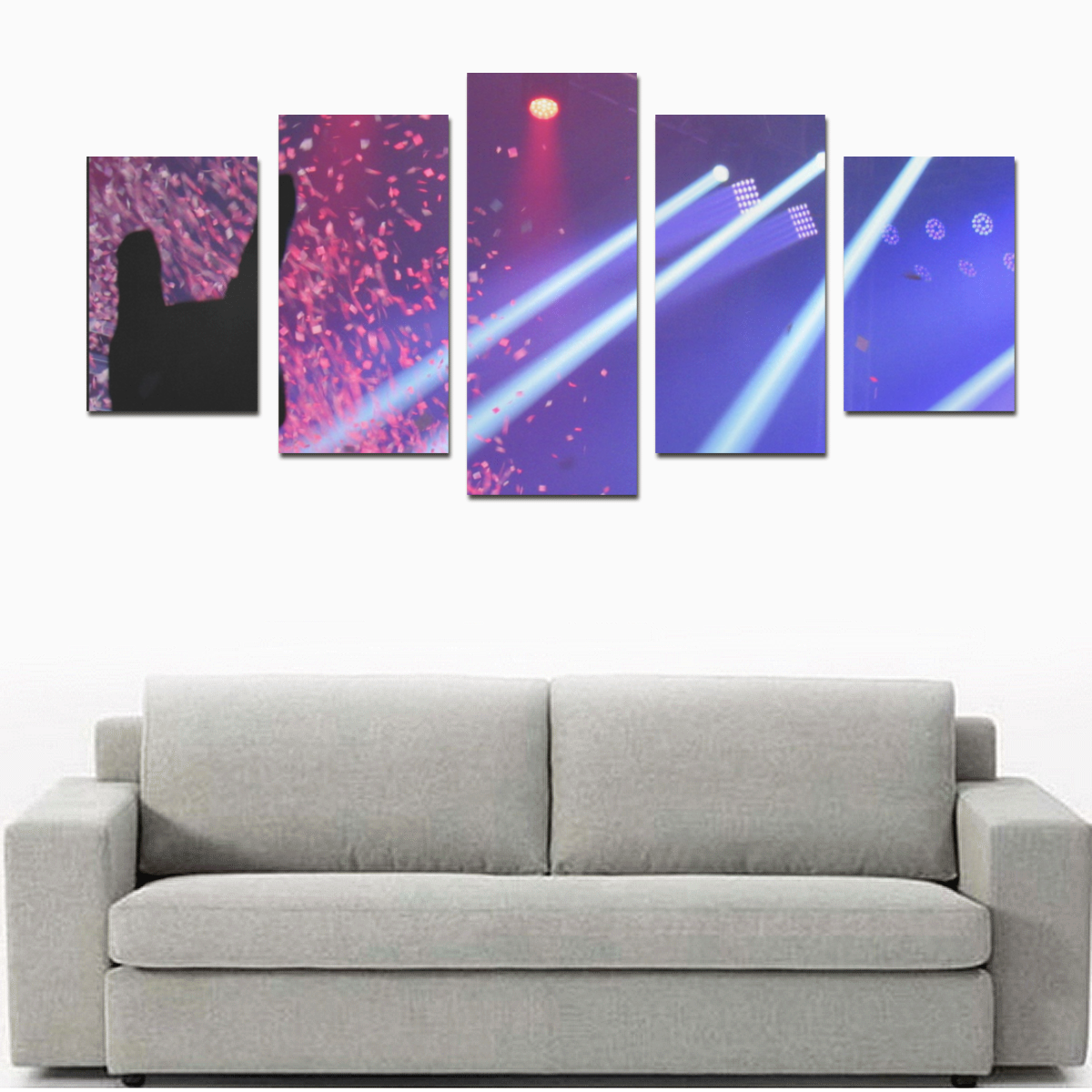 Peace & Rock N Roll Canvas set by Martina Webster Canvas Print Sets D (No Frame)