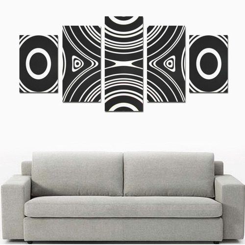 Concentric Circle Pattern Canvas Print Sets D (No Frame)