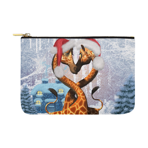 Christmas, funny giraffe Carry-All Pouch 12.5''x8.5''