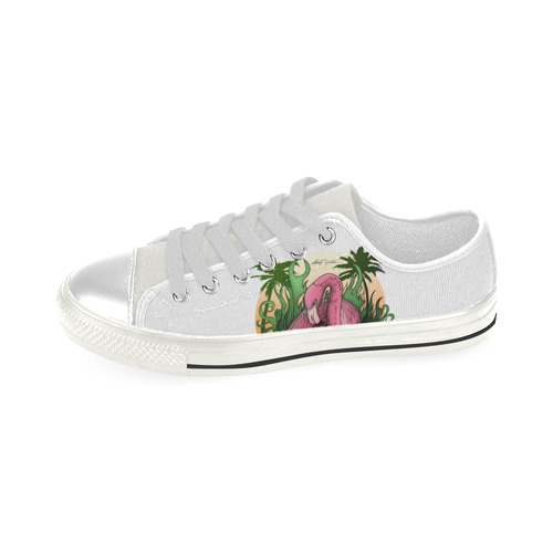 Flamingo Low Top Canvas Shoes for Kid (Model 018)
