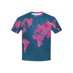 map of the world Kids' All Over Print T-shirt (USA Size) (Model T40)