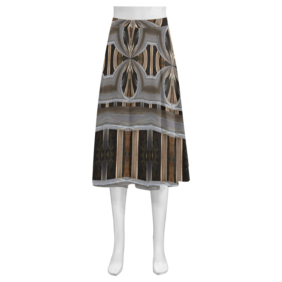 Backyard Lumber Mnemosyne Women's Crepe Skirt (Model D16)