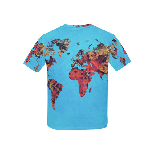 map of the world Kids' All Over Print T-shirt (USA Size) (Model T40)