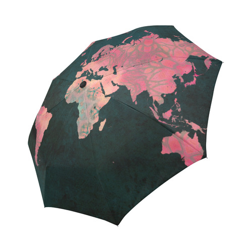 map of the world Auto-Foldable Umbrella (Model U04)