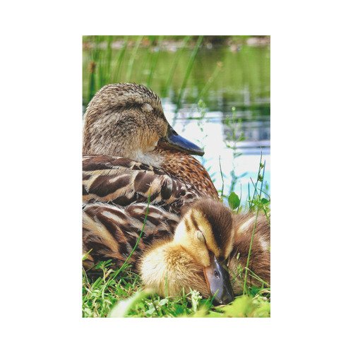 Sleeping Duckling Flag Garden Flag 12‘’x18‘’（Without Flagpole）