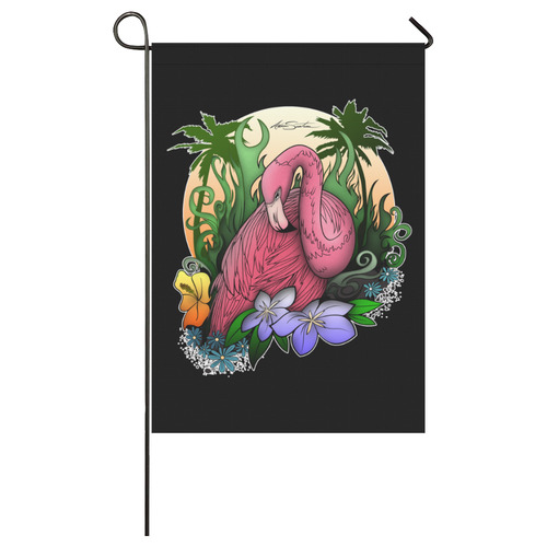 Flamingo Garden Flag 28''x40'' （Without Flagpole）