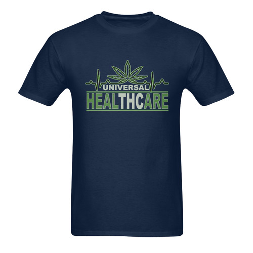 Cannabis EKG Men's T-Shirt in USA Size (Two Sides Printing)