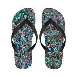 VanGogh Swirl - Jera Nour Flip Flops for Men/Women (Model 040)