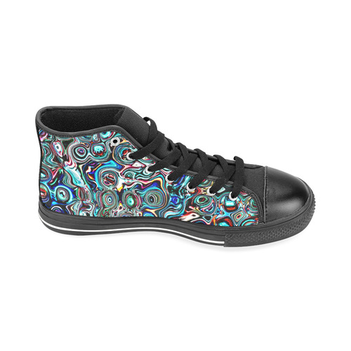 VanGogh Swirl - Jera Nour Men’s Classic High Top Canvas Shoes /Large Size (Model 017)