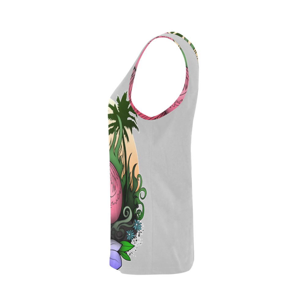 Flamingo All Over Print Tank Top for Women (Model T43)