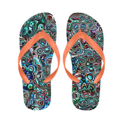 VanGogh Swirl - Jera Nour Flip Flops for Men/Women (Model 040)