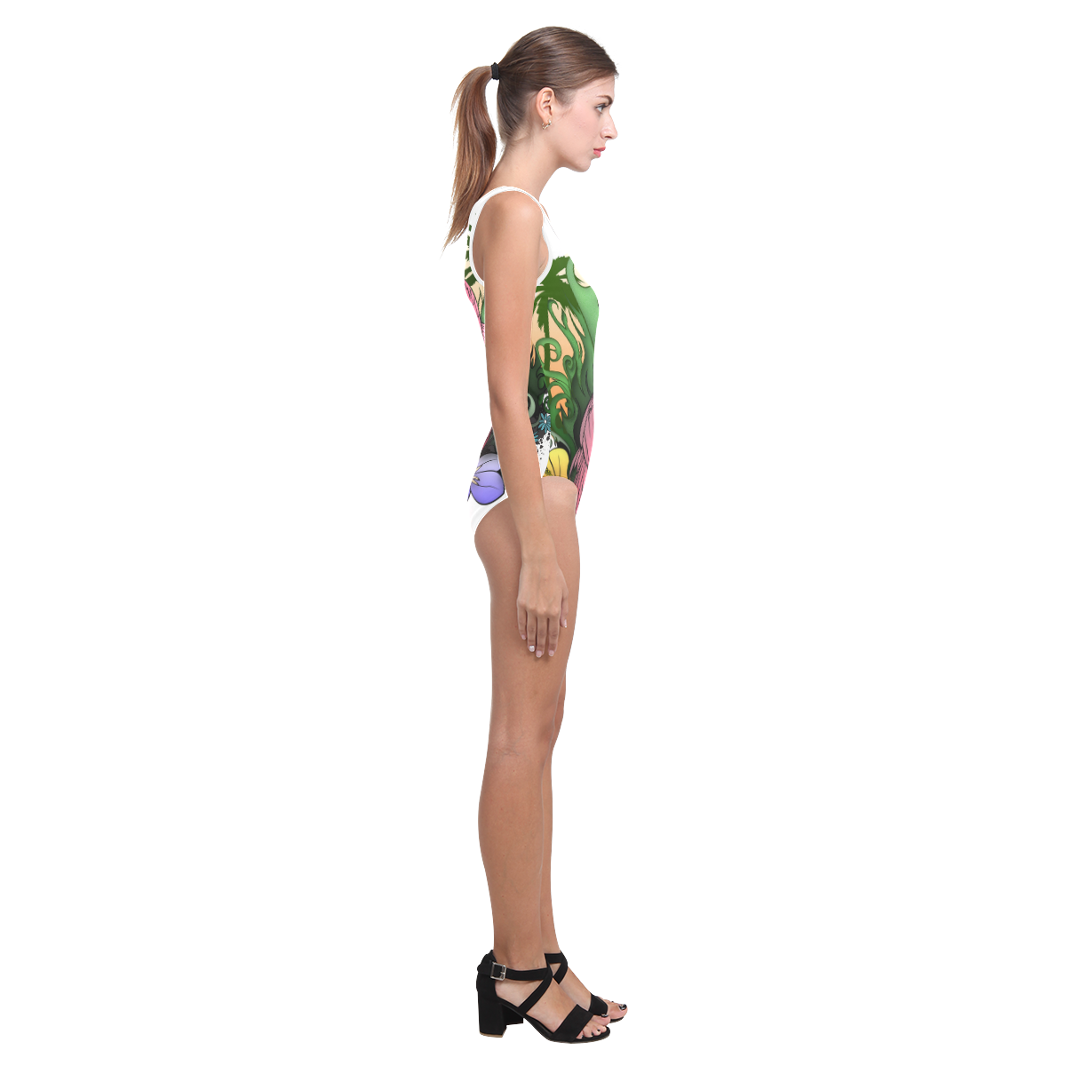 Flamingo Vest One Piece Swimsuit (Model S04)