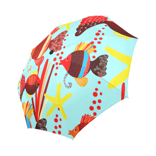Cute Fish Starfish Underwater Auto-Foldable Umbrella (Model U04)