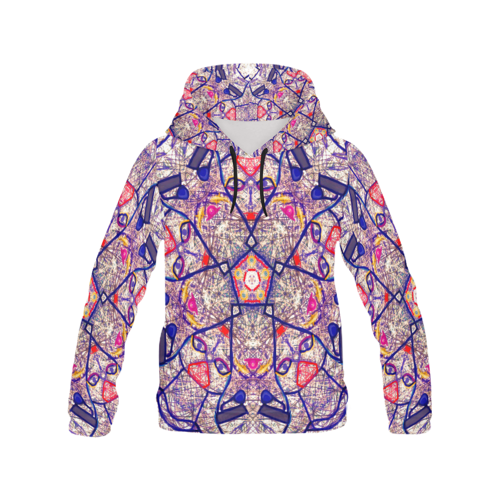 Thleudron Women's Lovers All Over Print Hoodie for Women (USA Size) (Model H13)