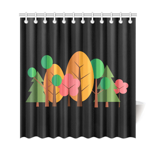 Autumn Trees Nature Forest Shower Curtain 69"x72"