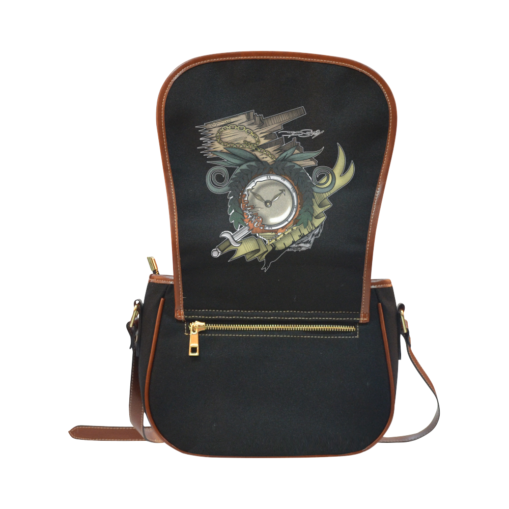 End Of Time Saddle Bag/Small (Model 1649)(Flap Customization)
