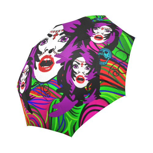 pop art vampire queen Auto-Foldable Umbrella (Model U04)