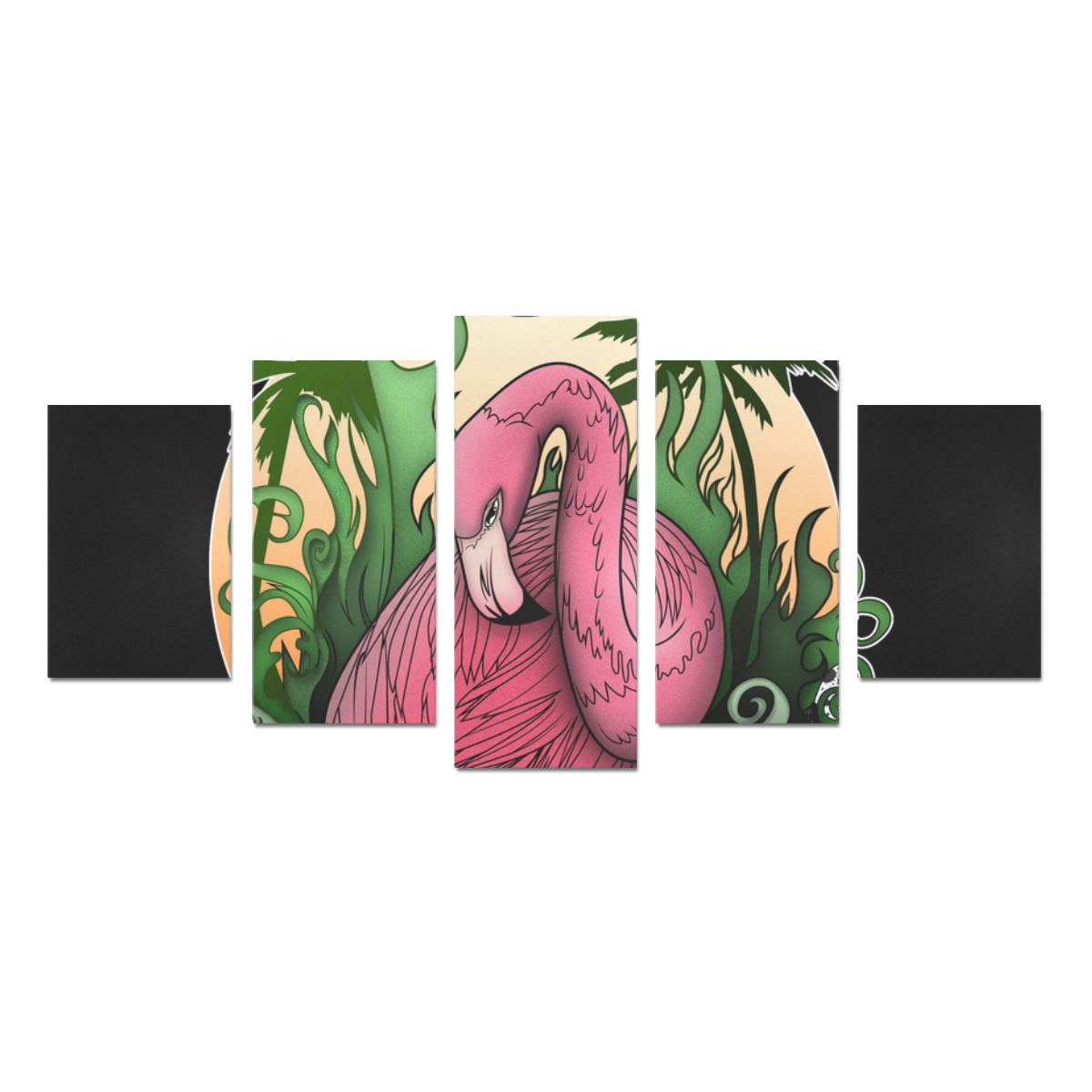 Flamingo Canvas Print Sets D (No Frame)
