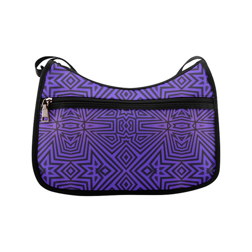 Purple-Black Tribal Pattern Crossbody Bags (Model 1616)