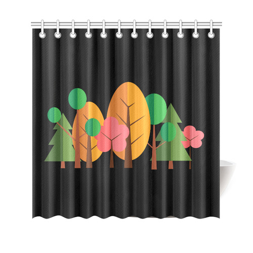 Autumn Trees Nature Forest Shower Curtain 69"x70"