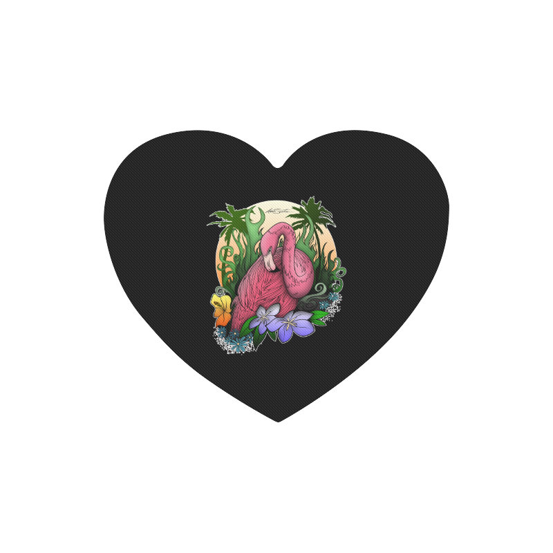 Flamingo Heart-shaped Mousepad