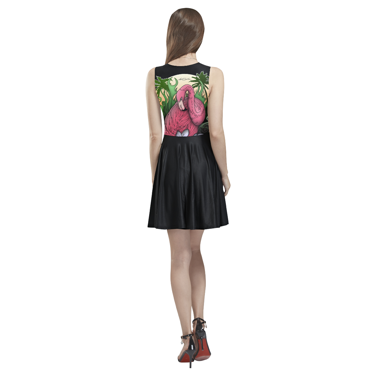 Flamingo Thea Sleeveless Skater Dress(Model D19)