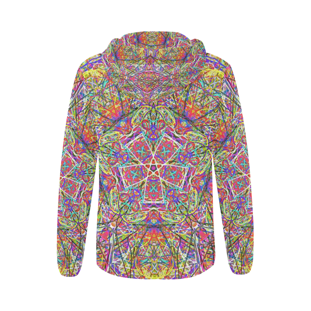 Thleudron Women's Wind Power All Over Print Full Zip Hoodie for Women (Model H14)
