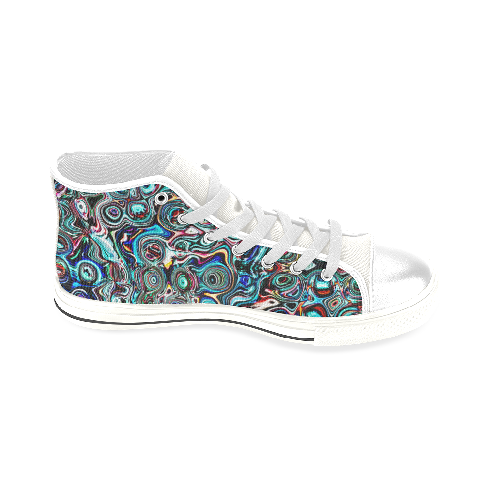 VanGogh Swirl - Jera Nour Men’s Classic High Top Canvas Shoes (Model 017)