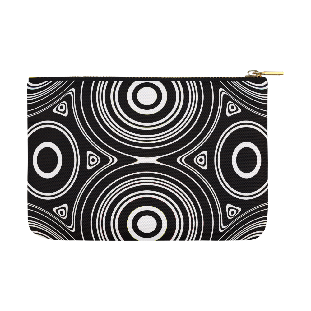 Concentric Circle Pattern Carry-All Pouch 12.5''x8.5''