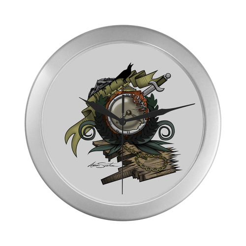 End Of Time Silver Color Wall Clock