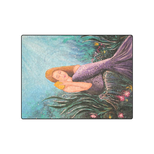 Mermaid Under The Sea Blanket 50"x60"