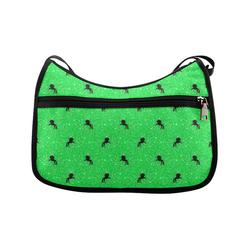 unicorn pattern green by JamColors Crossbody Bags (Model 1616)