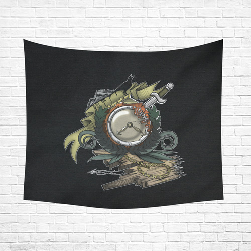 End Of Time Cotton Linen Wall Tapestry 60"x 51"
