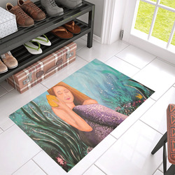 Mermaid Under The Sea Azalea Doormat 30" x 18" (Sponge Material)