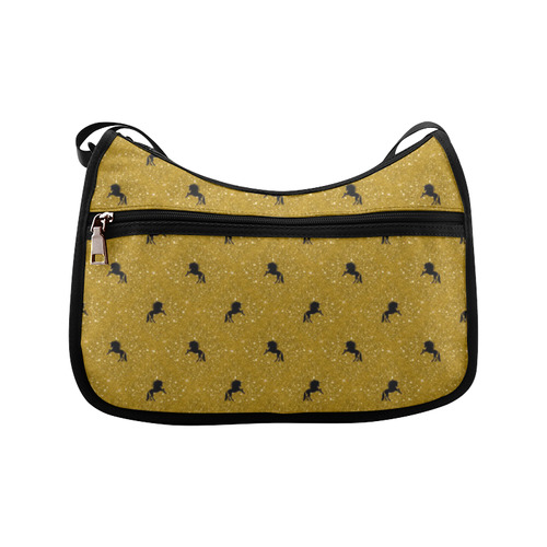 unicorn pattern golden by JamColors Crossbody Bags (Model 1616)