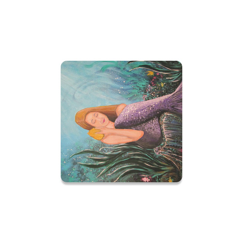 Mermaid Under The Sea Square Coaster