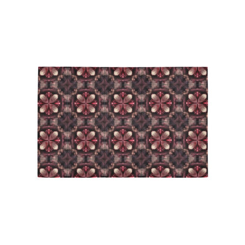burgundy fractal tiled Area Rug 5'x3'3''