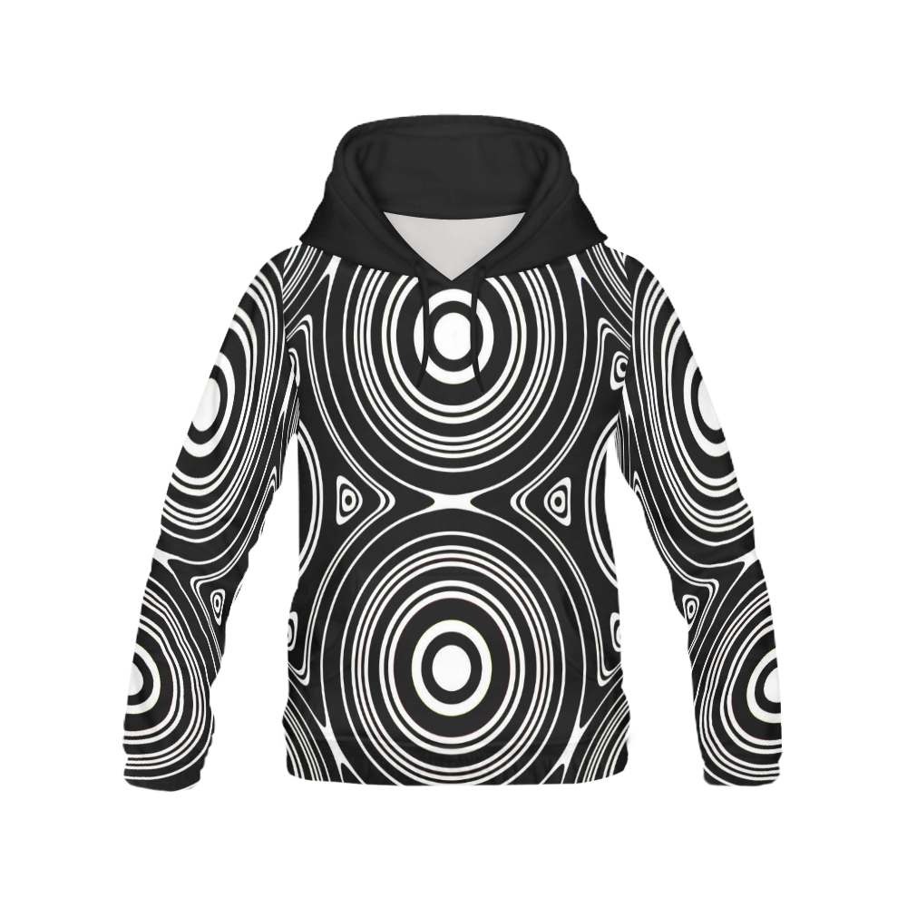 Concentric Circle Pattern All Over Print Hoodie for Men (USA Size) (Model H13)