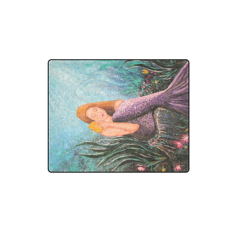 Mermaid Under The Sea Blanket 40"x50"