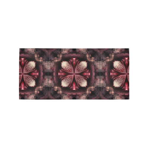 burgundy fractal long rug Area Rug 7'x3'3''