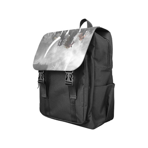 Awesome running black horses Casual Shoulders Backpack (Model 1623)