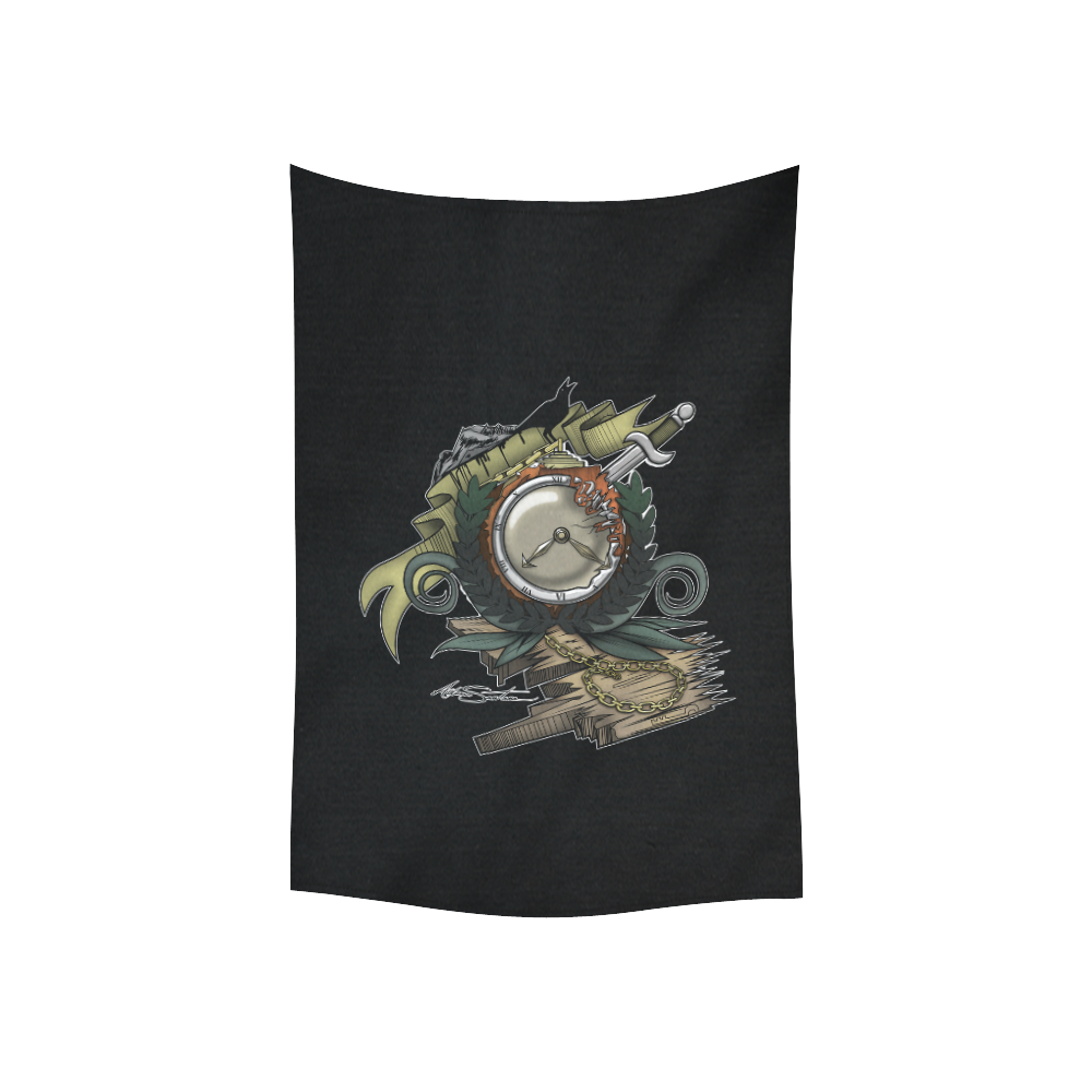 End Of Time Cotton Linen Wall Tapestry 40"x 60"