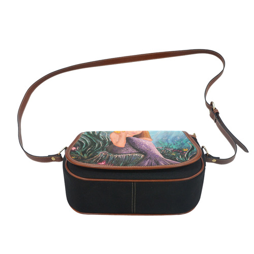 Mermaid Under The Sea Saddle Bag/Small (Model 1649)(Flap Customization)