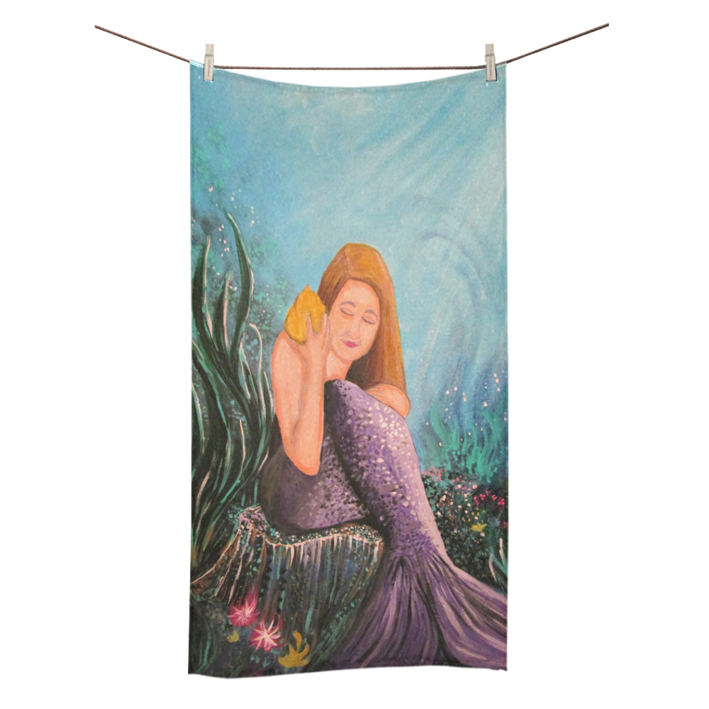 Mermaid Under The Sea Bath Towel 30"x56"