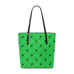 unicorn pattern green by JamColors Euramerican Tote Bag/Small (Model 1655)