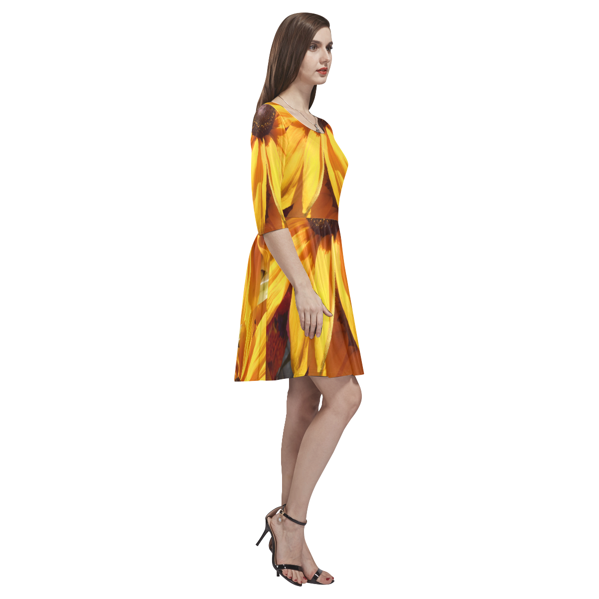 Halse Tethys Half-Sleeve Skater Dress(Model D20)