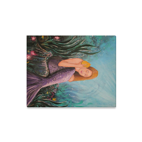 Mermaid Under The Sea Canvas Print 16"x20"
